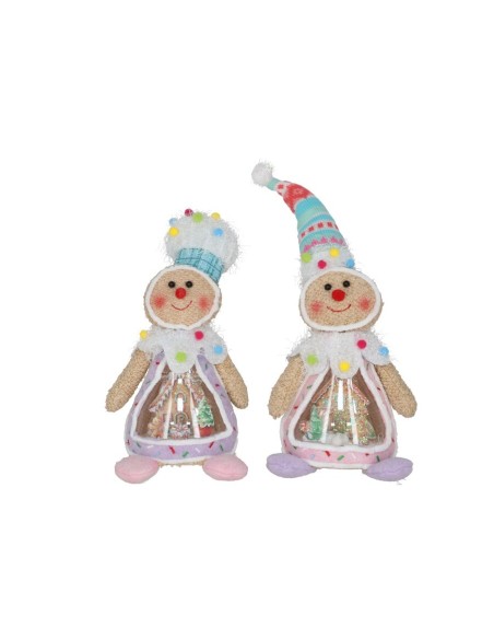 FIG. GINGER XMAS C/LUZ 15X12X33CM 2STD