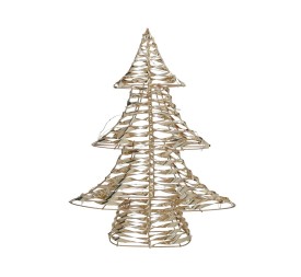 ARBOL XMAS C/80 LUCES 40X8X50CM DORADO