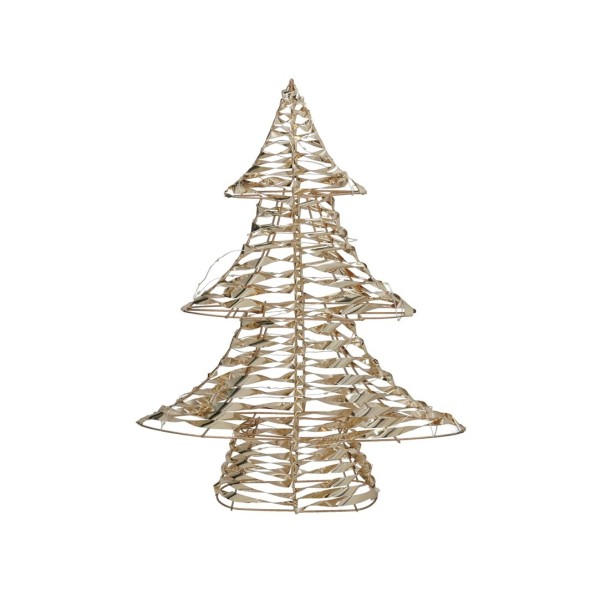 ARBOL C/80 LUCES 40X8X50CM DORADO