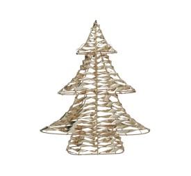 ARBOL XMAS C/60 LUCES 34X7,5X40CM DORADO