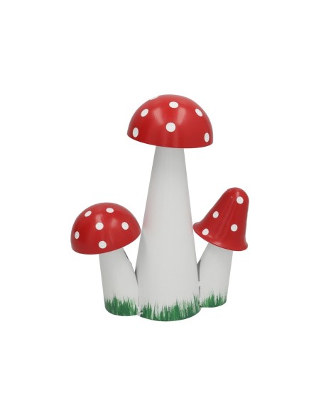 FIG. METAL 3 SETAS 21X10X24CM ROJO