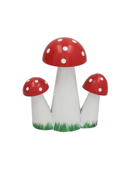 FIG. METAL 3 SETAS 16X7,5X15,5CM ROJO