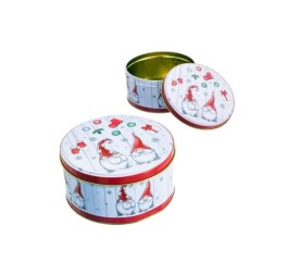 CAJA PAPA NOEL METAL 14 X 14 X 7,30 CM