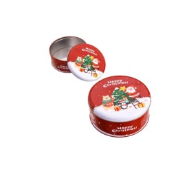 CAJA PAPA NOEL METAL 17 X 17 X 7,50 CM