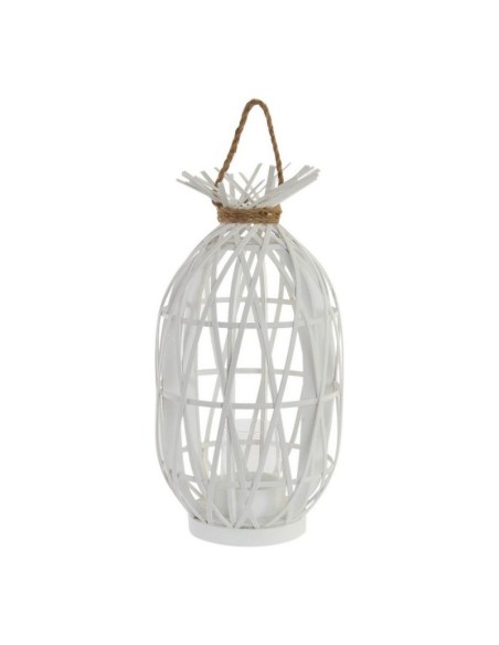 PORTAVELA BAMBU MADERA 25X25 BLANCO