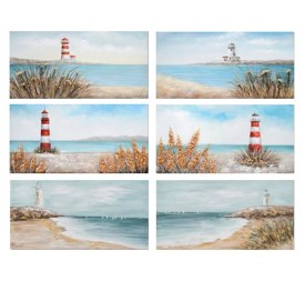 CANVAS 100% PINTADO A MANO FAROMAR 60X120X3CM 6 SU