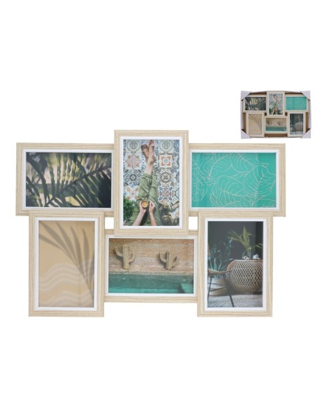 SET 6 MARCO DE FOTOS 44X30.5X3CM MADERA