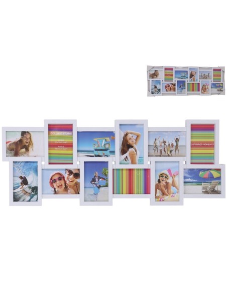 SET 12 MARCO DE FOTOS NEWIN 29X29X2CM BLANCO