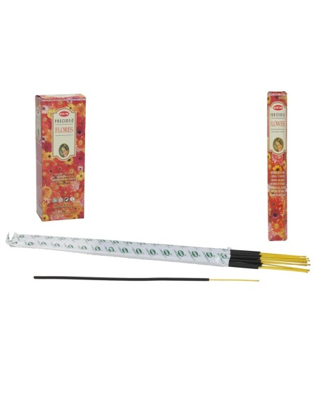INCIENSO HEXAGONAL 20 STICKS FLORES PRECIOUS