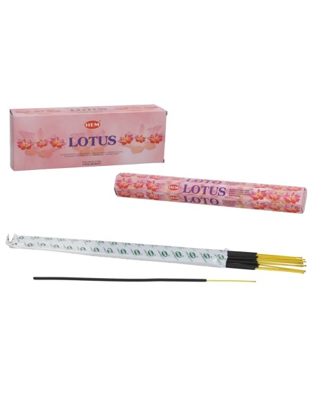 INCIENSO HEXAGONAL 20 STICKS LOTUS