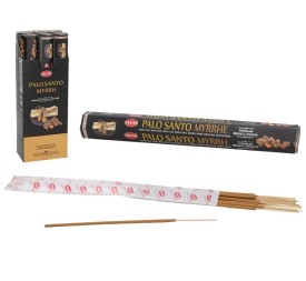 INCIENSO HEX. 15 STICKS PALO SANTO MIRRA