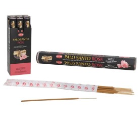 INCIENSO HEXAGONAL 15 STICKS PALO SANTO ROSA