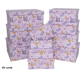 SET 10 CAJAS MARIPOSAS 37,5X29X16 CM