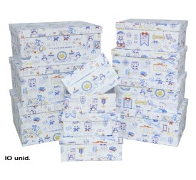 SET 10 CAJAS MARINERO 37,5X29X16 CM