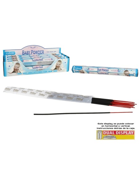 INCIENSO 24G 20 STICKS TULASI BABY POWDER