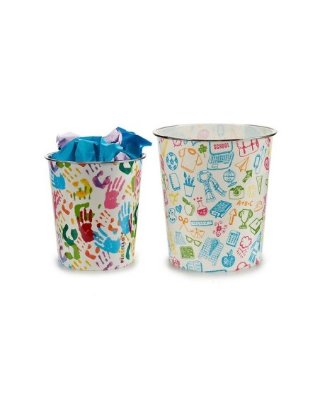 PAPELERA PLASTICO ESCOLAR SURT 2 23x24,5x23CM