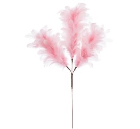 RAMA 3 HOJAS PLUMAS ROSA 11 X 55 CM