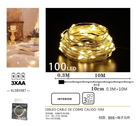 100LED CABLE DE COBRE CALIDO 10M