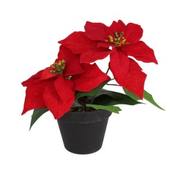 MACETA POINSETTIA X 2 - 28 CM (ROJA)