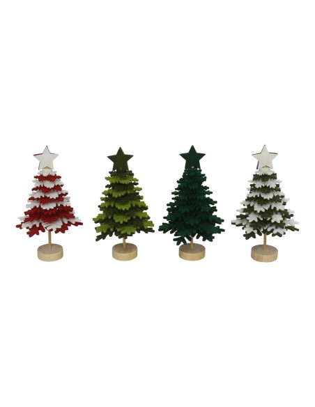 ARBOL FELPA CON ESTRELLA 17X10CM 4STD ARBOL FELPA CON ESTRELLA 17X10CM 4STD