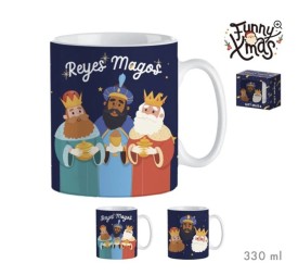 MUG EN CAJA REGALO REYES MAGOS ESP