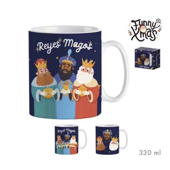 MUG EN CAJA REGALO REYES MAGOS ESP