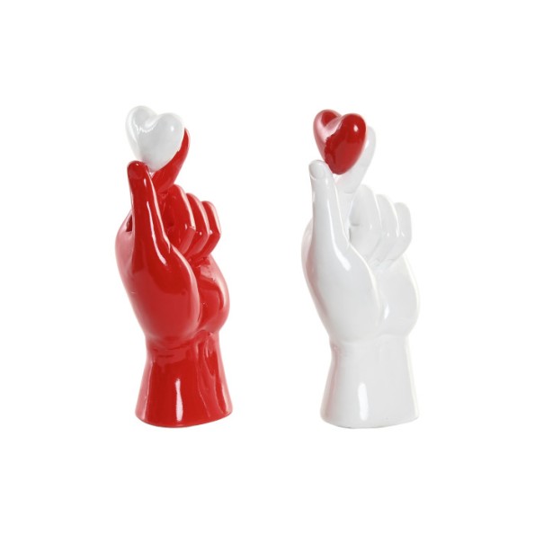 FIGURA RESINA 12X8,5X26 MANO CORAZON 2 SURT.