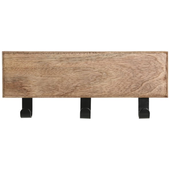 PERCHERO PARED MANGO HIERRO 38X5X16 3 GANCHOS
