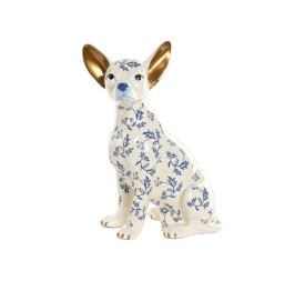 FIGURA RESINA 18.5X14X29.5 CHIHUAHUA DORADO AZUL