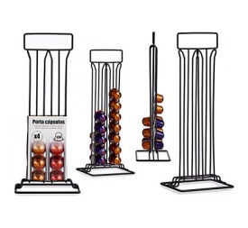 SOPORTE PARA CAPSULAS DE CAFE ACERO NEGRO MATE
