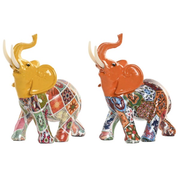 FIGURA RESINA 16X7X17 ELEFANTE 2 SURT. (6091)