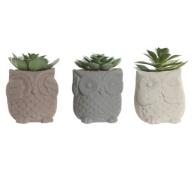 FIGURA CEMENTO PVC 7X7X9 BUHO CACTUS 3 SURT.