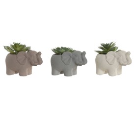 FIGURA CEMENTO PVC 12X7X11 ELEFANTE CACTUS 3 SURT.