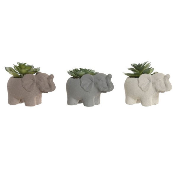 FIGURA CEMENTO PVC 12X7X11 ELEFANTE CACTUS 3 SURT.