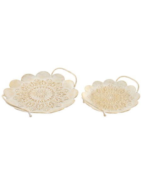 BANDEJA DECORACION SET 2 METAL 34X32X6 MANDALA BANDEJA DECORACION SET 2 METAL 34X32X6 MANDALA