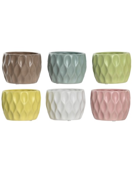 MACETA DOLOMITE 12X12X10 ROMBO 6 SURT.