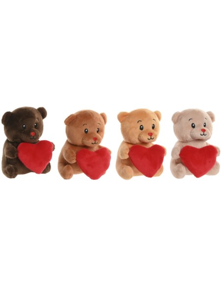 PELUCHE POLIESTER 10X10X14 OSO CORAZON 4 SURT. PELUCHE POLIESTER 10X10X14 OSO CORAZON 4 SURT.