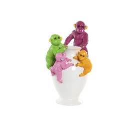 JARRON RESINA 19,5X15X31 MONOS BLANCO