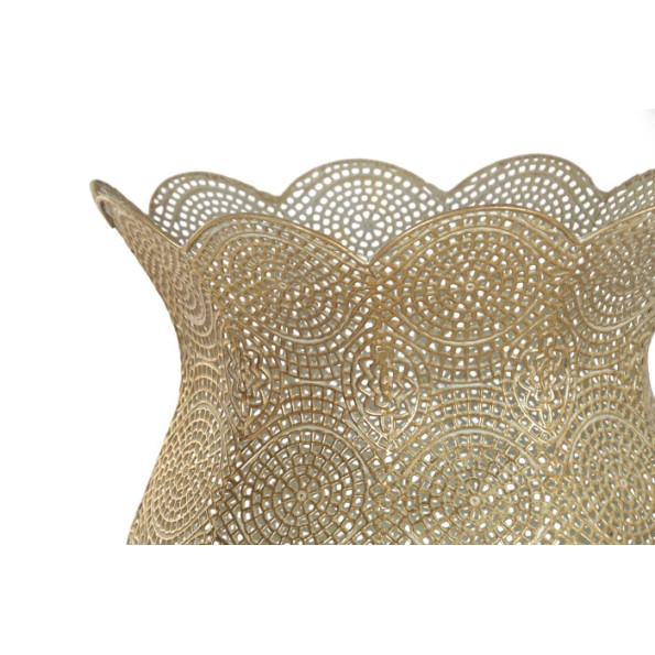 LAMPARA PIE METAL 33X33X140 DORADO