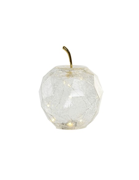 DECORACION LUMINOSA CRISTAL LED 14X14X19 MANZANA