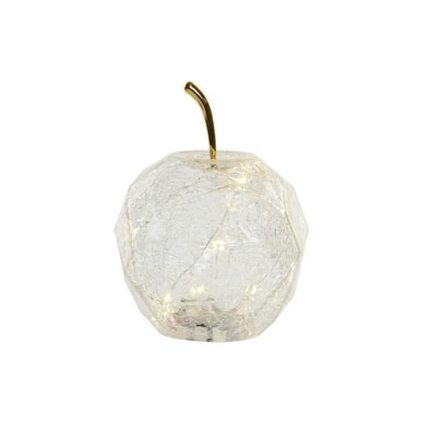 DECORACION LUMINOSA CRISTAL LED 12X12X17 MANZANA