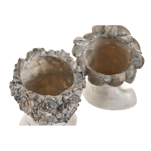 MACETERO RESINA 18X15X23 CARA ENVEJECIDO 2 SURT.