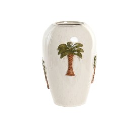JARRON CERAMICA 16X16X24 PALMERAS PINTADO MANO