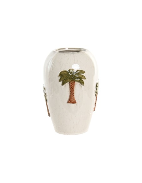 JARRON CERAMICA 16X16X24 PALMERAS PINTADO MANO JARRON CERAMICA 16X16X24 PALMERAS PINTADO MANO