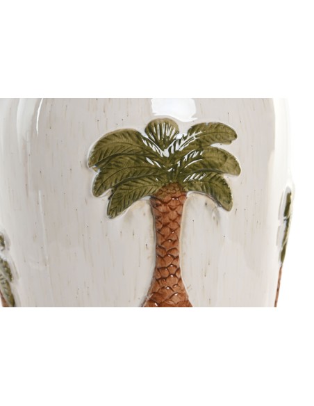 JARRON CERAMICA 16X16X24 PALMERAS PINTADO MANO JARRON CERAMICA 16X16X24 PALMERAS PINTADO MANO