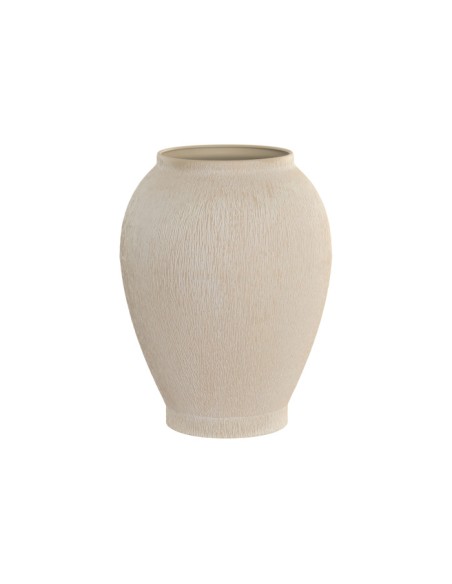 JARRON METAL 25,5X25,5X33 RUGOSO BEIGE JARRON METAL 25,5X25,5X33 RUGOSO BEIGE