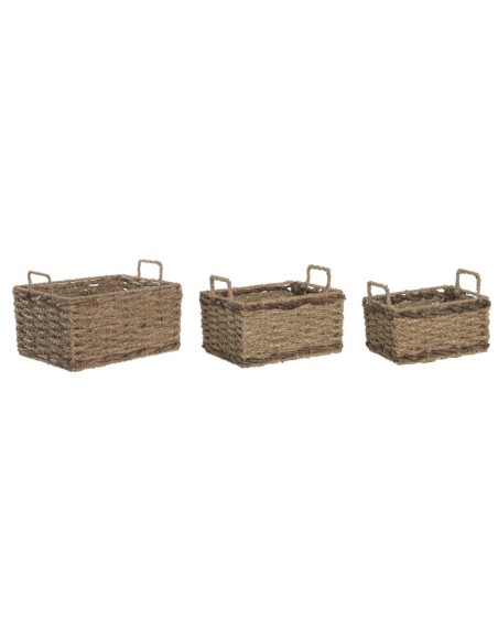 CESTA SET 3 SEAGRASS 36X27X24 NATURAL