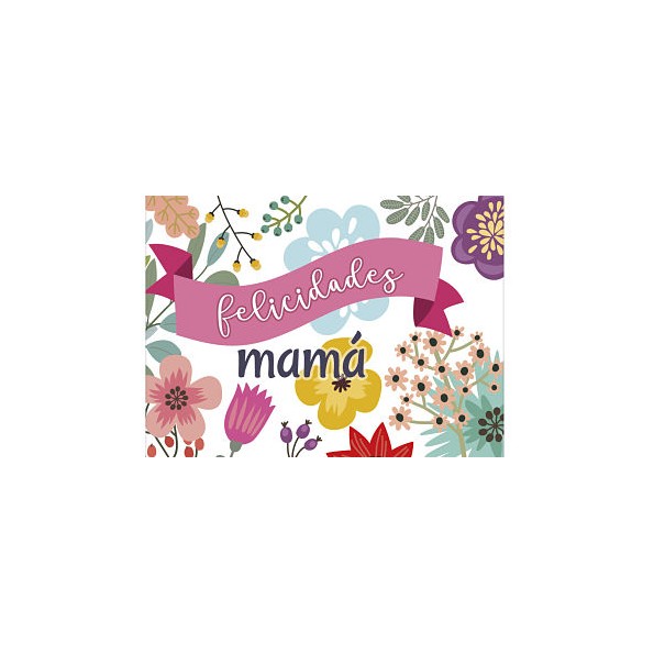 MINI CARD FLORAL FELICIDADES MAMA 66 x 90 mm