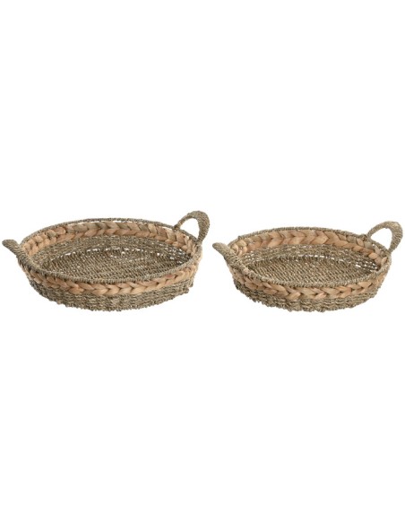 BANDEJA DECORACION SET 2 SEAGRASS 40X40X12 BANDEJA DECORACION SET 2 SEAGRASS 40X40X12