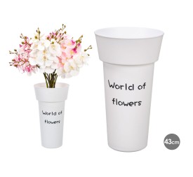 JARRON FLORISTA BLANCO 43CM
